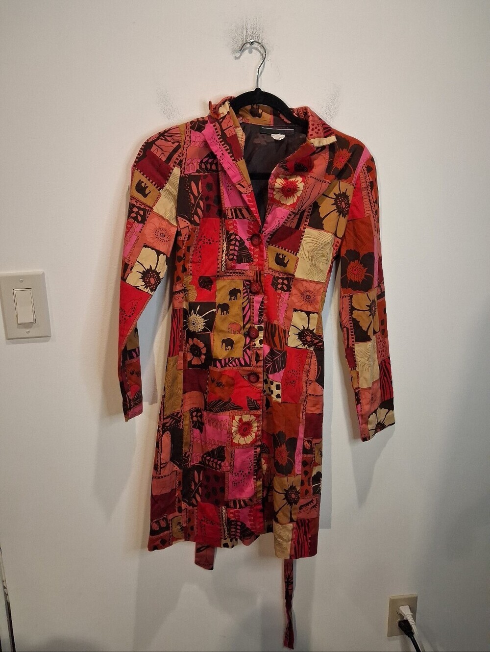 Russell Kemp Vintage Size 2p Maximalism Colorful Animal/floral Print Jacket